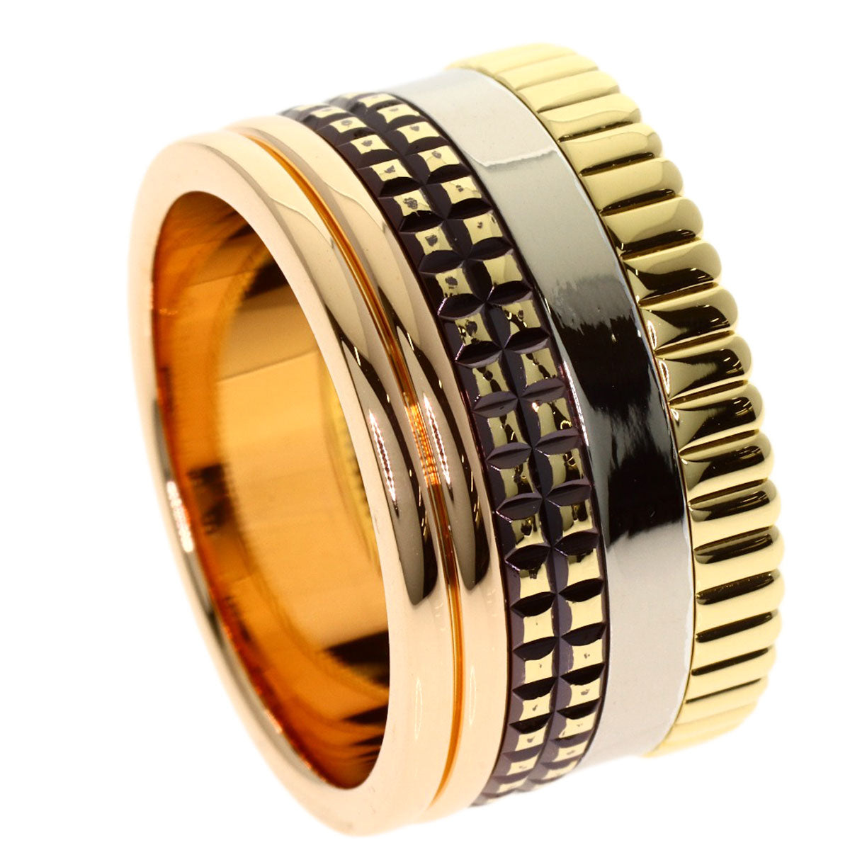 Boucheron Quatre Classic Large #52 Ring K18 Yellow Gold 18K Pink GoldLadies [Used]