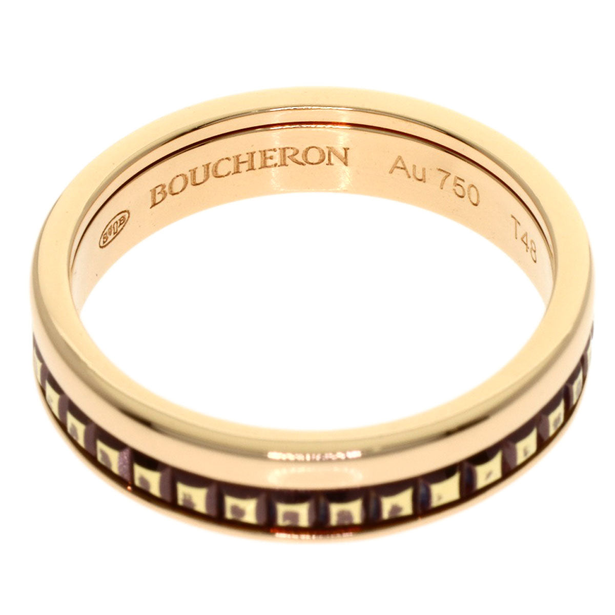 Boucheron Quatre Classic Small #48 Ring K18 Pink Gold Ladies [Used]