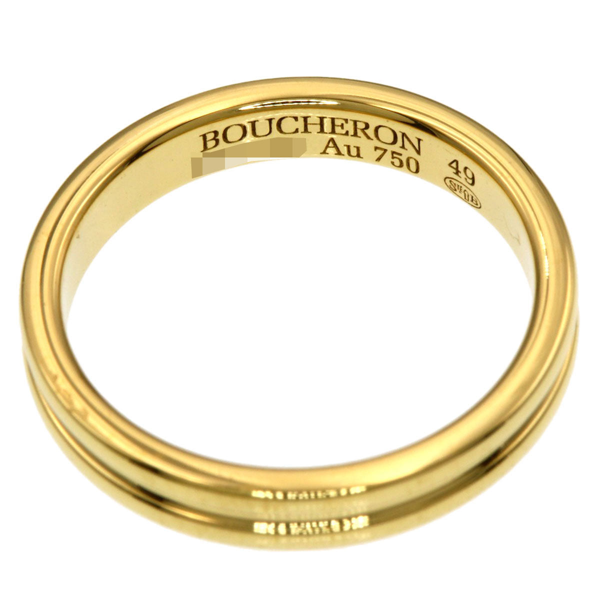 Boucheron Godron Ring K18 Yellow Gold Ladies [Used]