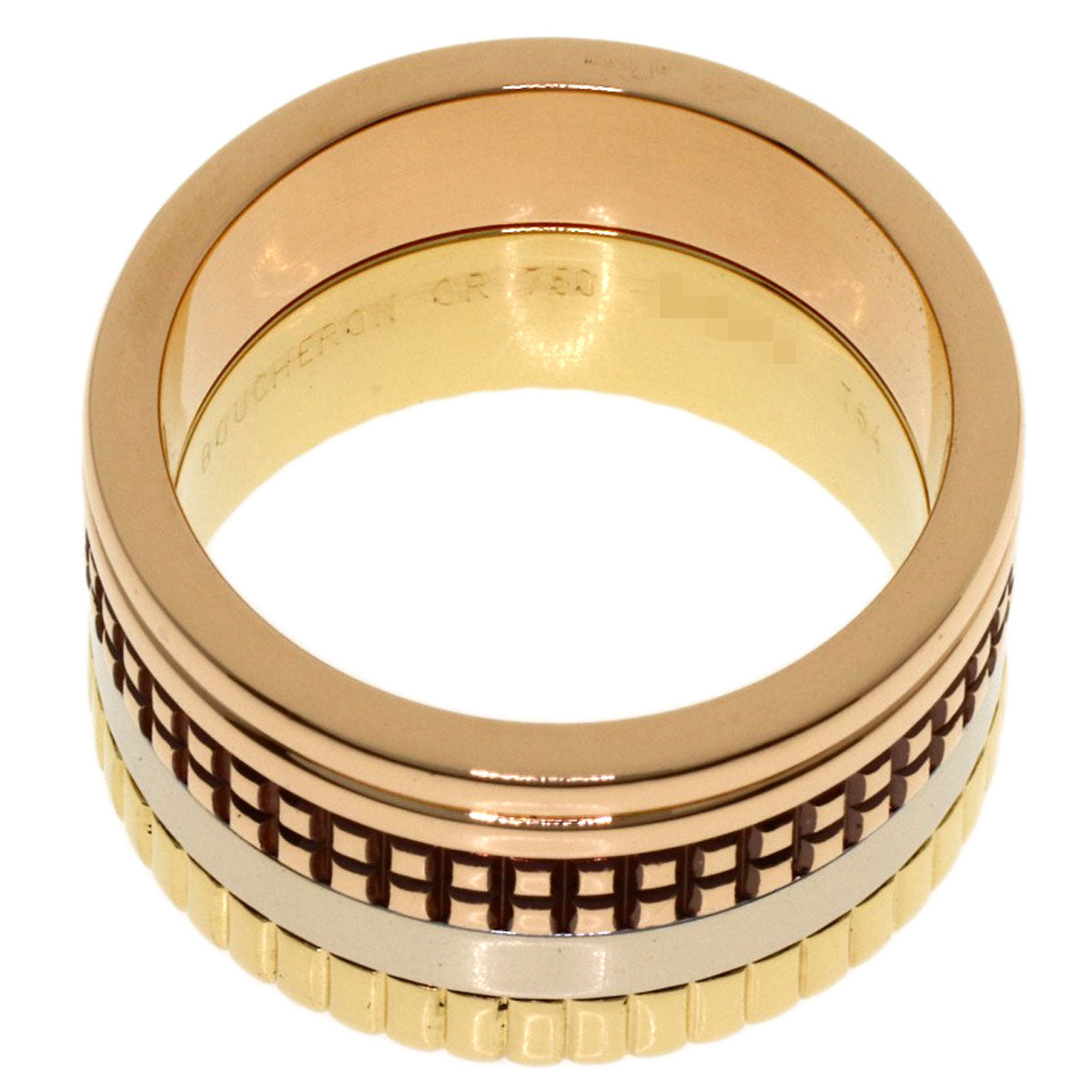 Boucheron Quatre Classic Large #54 Ring K18 Yellow Gold K18 White GoldLadies [Used]
