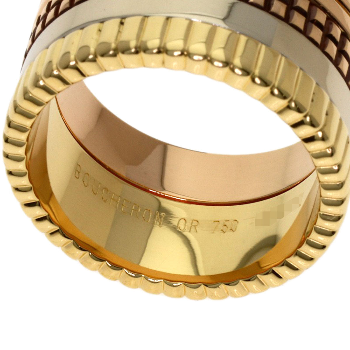 Boucheron Quatre Classic Large #54 Ring K18 Yellow Gold K18 White GoldLadies [Used]