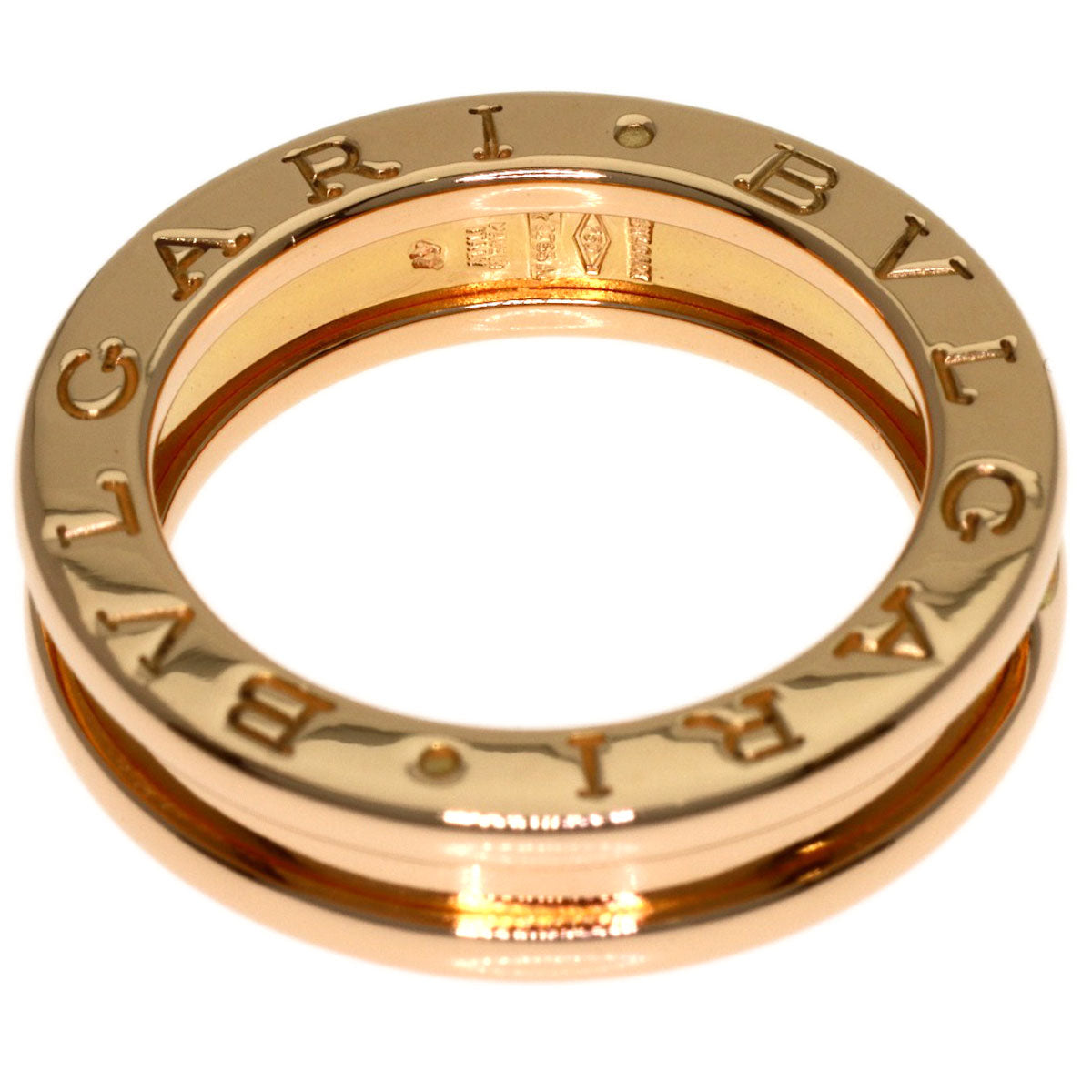 BVLGARI B.zero1 1 Band #47 Ring K18 Pink Gold Ladies [Used]