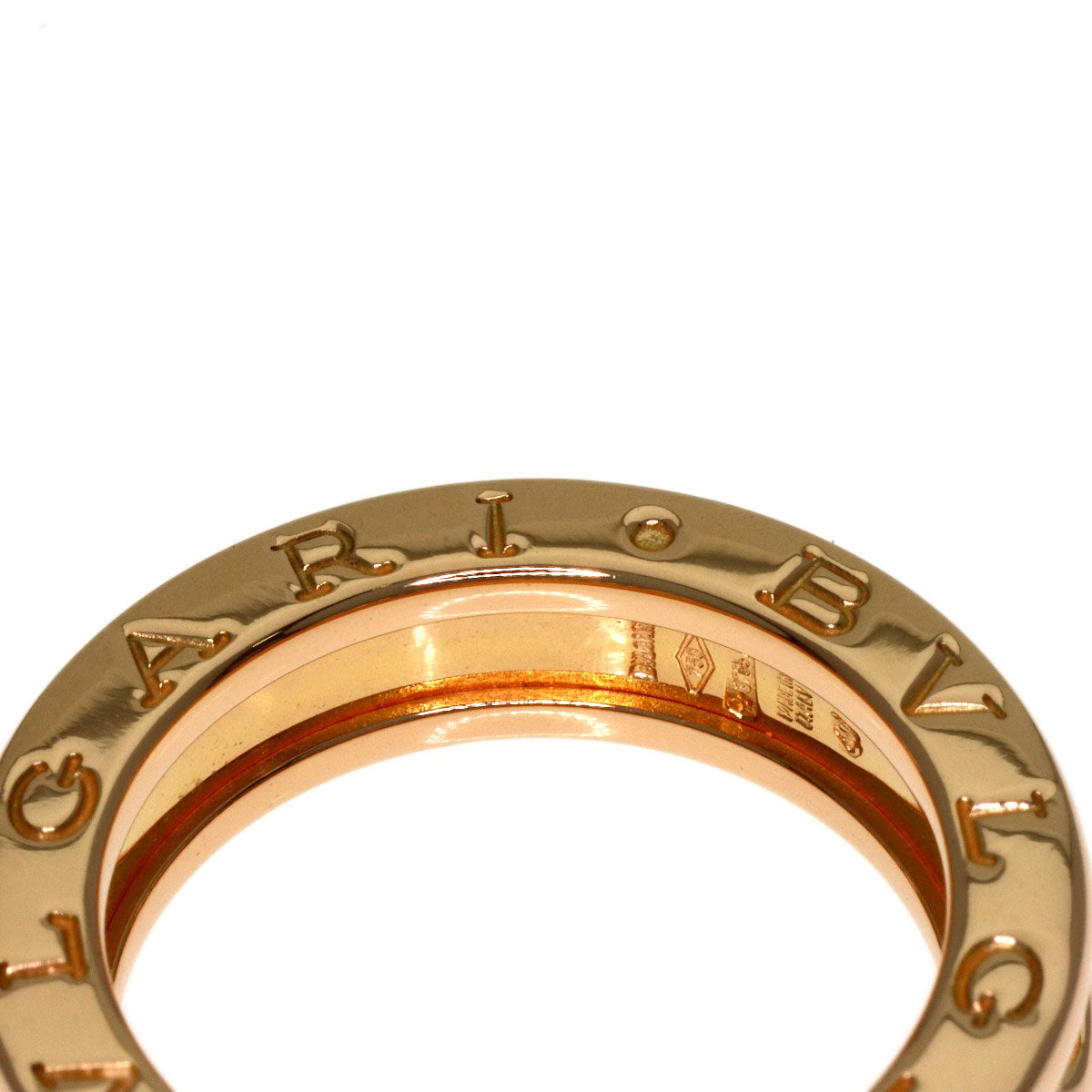 BVLGARI B.zero1 1 Band #47 Ring K18 Pink Gold Ladies [Used]