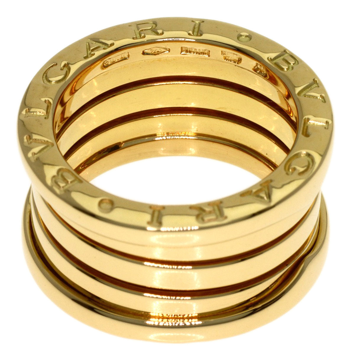 BVLGARI B.zero1 3 band #48 Ring K18 Yellow Gold Ladies [Used]