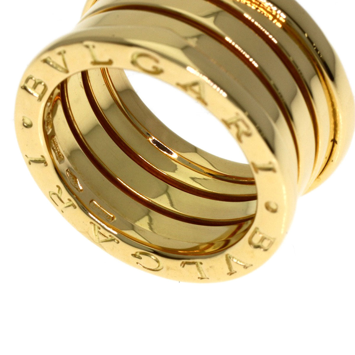 BVLGARI B.zero1 3 band #48 Ring K18 Yellow Gold Ladies [Used]
