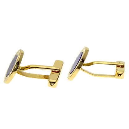 BVLGARI BVLGARI BVLGARI Lapis Lazuli & Azure stone cuffs K18 Yellow Gold mens [Used]
