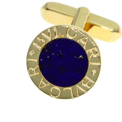 BVLGARI BVLGARI BVLGARI Lapis Lazuli & Azure stone cuffs K18 Yellow Gold mens [Used]