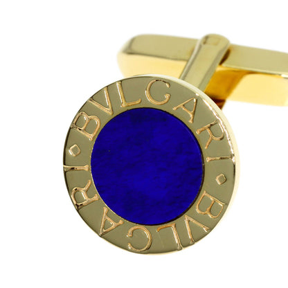 BVLGARI BVLGARI BVLGARI Lapis Lazuli & Azure stone cuffs K18 Yellow Gold mens [Used]