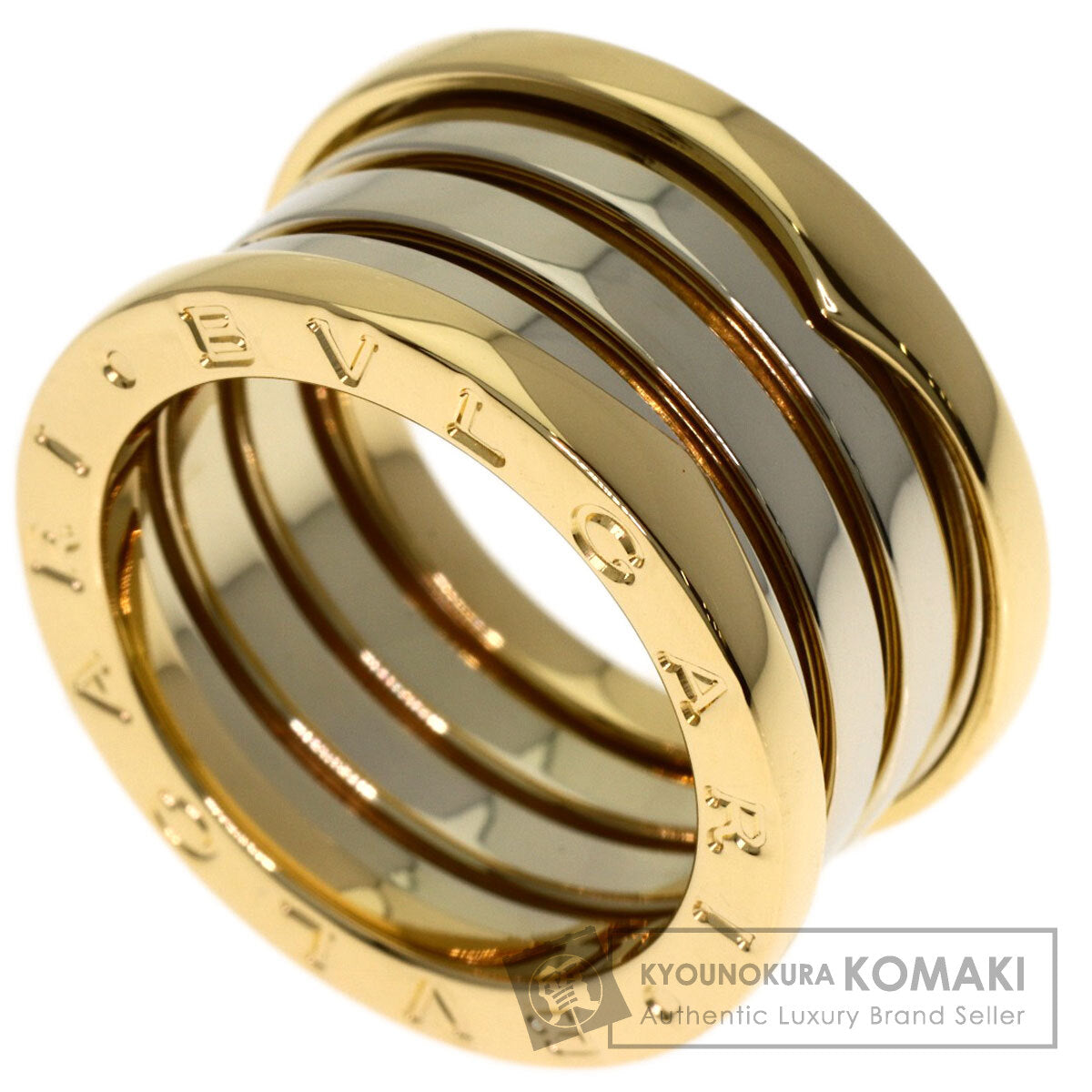 BVLGARI B.zero1 3-band Ginza Limited Edition #51 Ring K18 Yellow Gold K18 White GoldLadies [Used]
