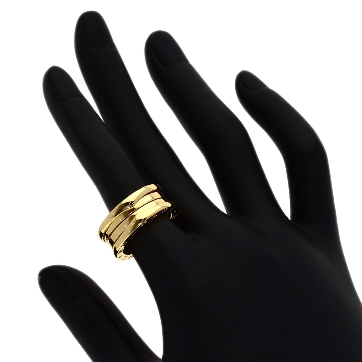 BVLGARI B.zero1 2 Band #51 Ring K18 Yellow Gold Ladies [Used]