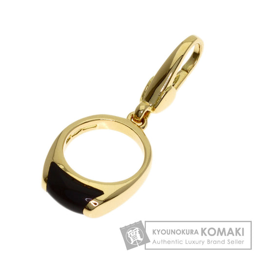 BVLGARI Tronchetto Onyx Pendant top K18 Yellow Gold Ladies [Used]
