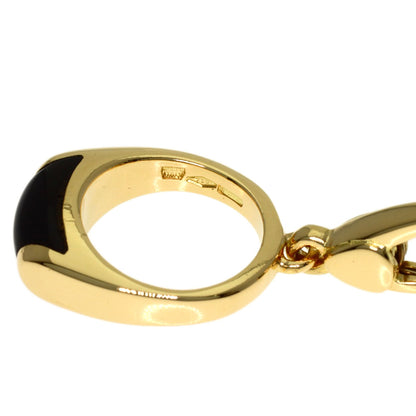 BVLGARI Tronchetto Onyx Pendant top K18 Yellow Gold Ladies [Used]