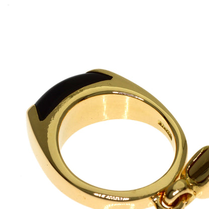 BVLGARI Tronchetto Onyx Pendant top K18 Yellow Gold Ladies [Used]