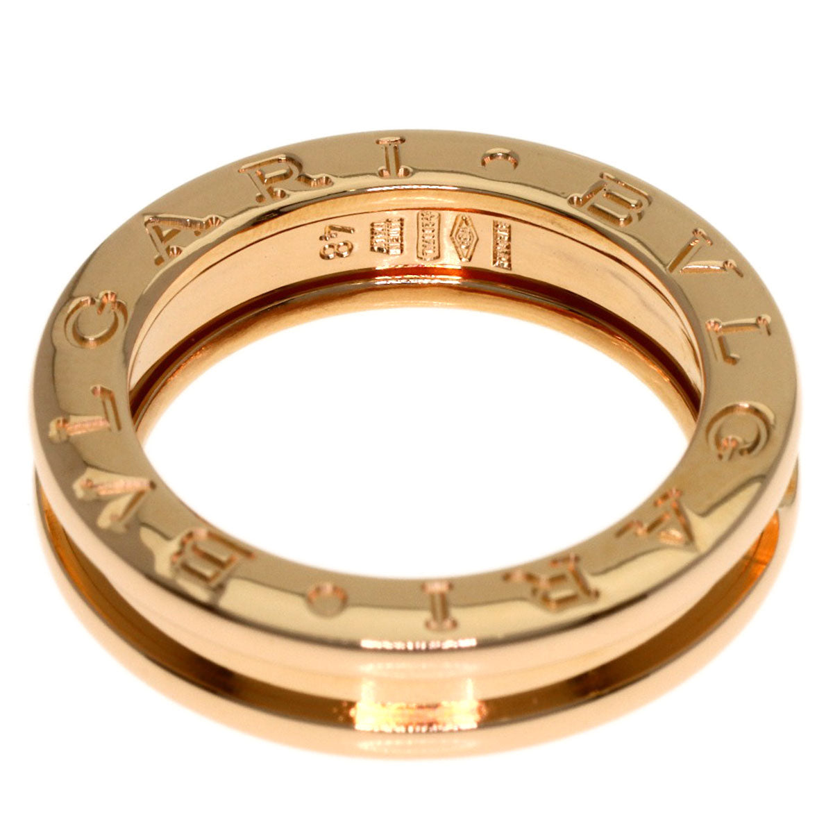 BVLGARI B.zero1 1 band #48 Ring K18 Pink Gold Ladies [Used]