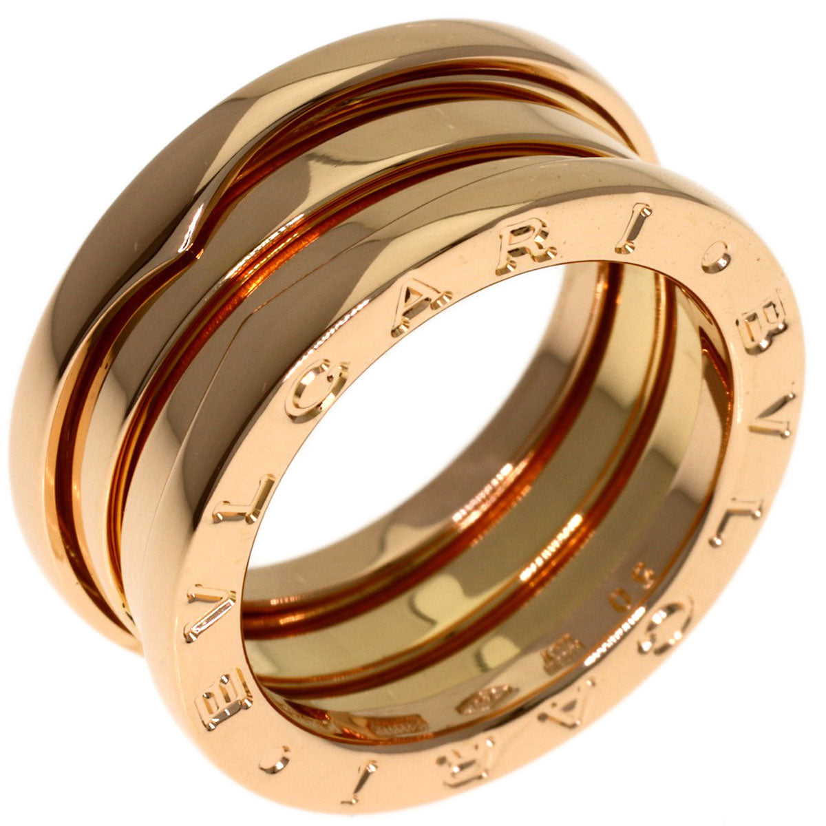 BVLGARI B.zero1 2 band #50 Ring K18 Pink Gold Ladies [Used]