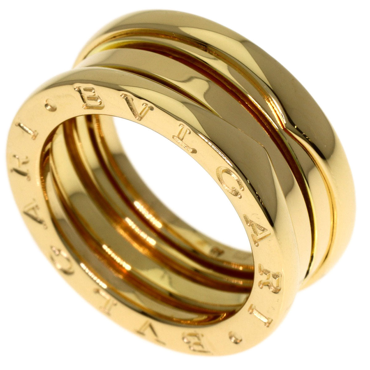 BVLGARI B.zero1 2 Band #51 Ring K18 Yellow Gold Ladies [Used]