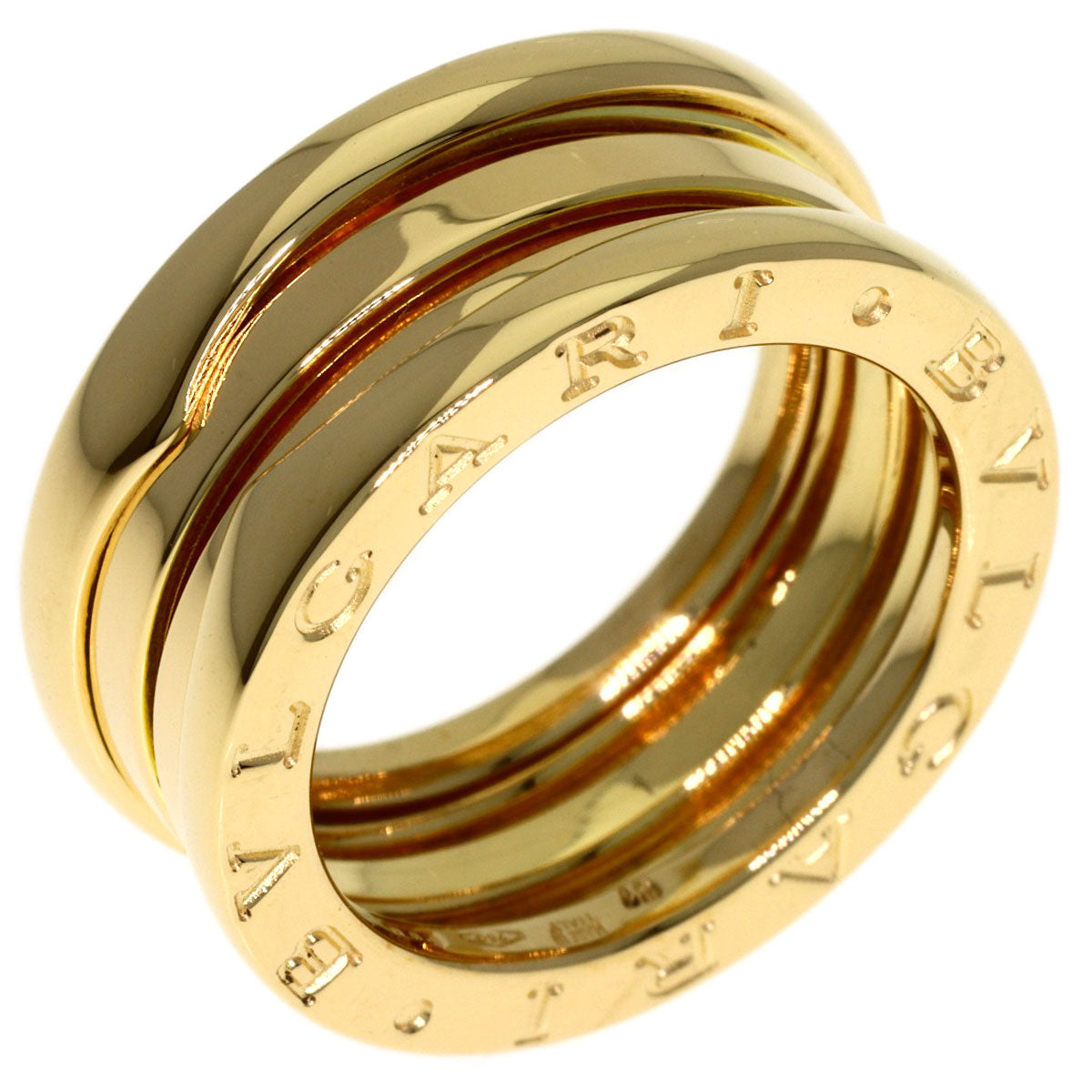 BVLGARI B.zero1 2 Band #51 Ring K18 Yellow Gold Ladies [Used]