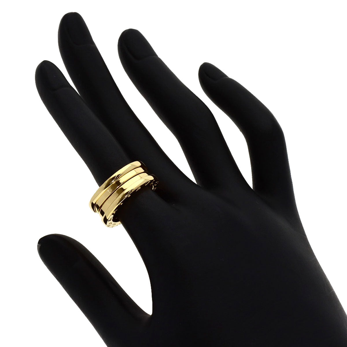 BVLGARI B.zero1 2 Band #51 Ring K18 Yellow Gold Ladies [Used]