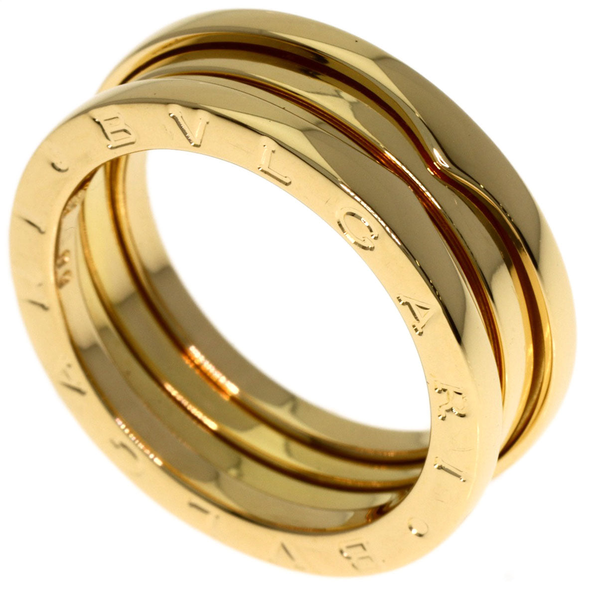 BVLGARI B.zero1 2 bands #56 Ring K18 Yellow Gold Ladies [Used]