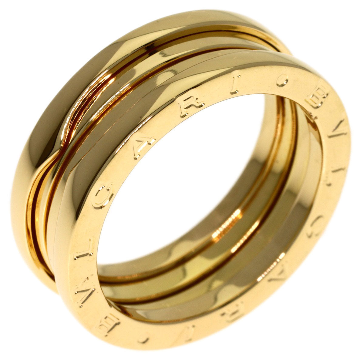 BVLGARI B.zero1 2 bands #56 Ring K18 Yellow Gold Ladies [Used]