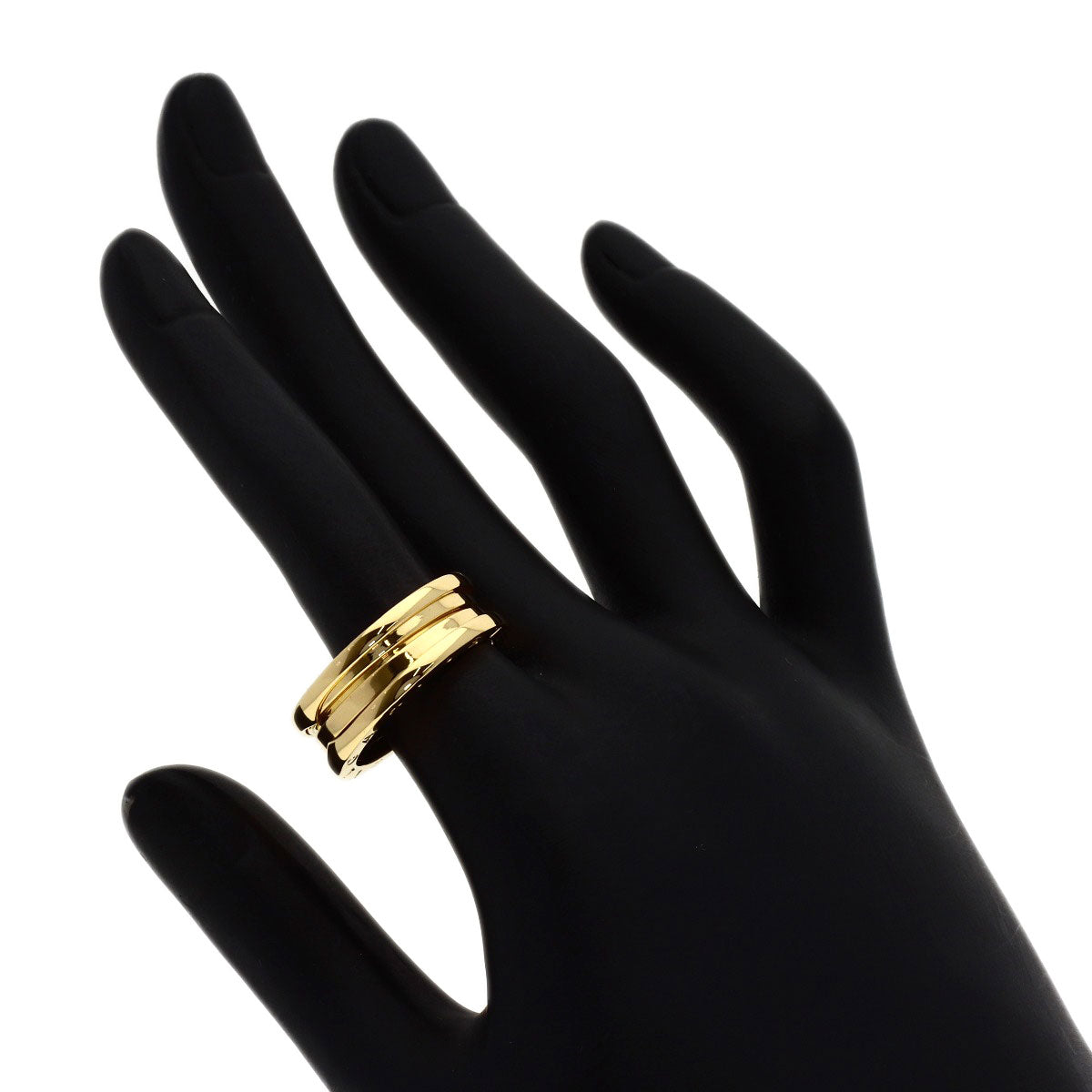 BVLGARI B.zero1 2 bands #56 Ring K18 Yellow Gold Ladies [Used]