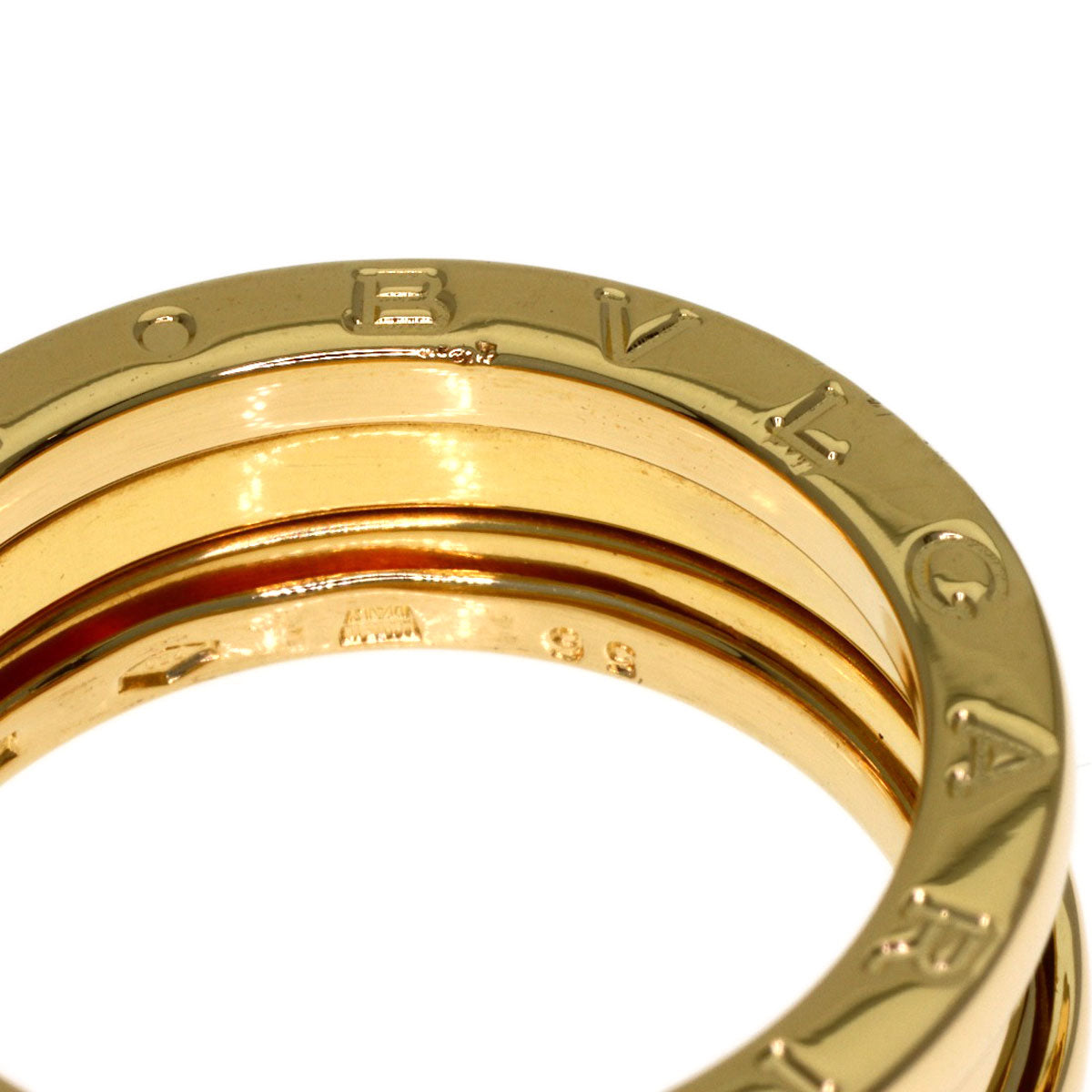 BVLGARI B.zero1 2 bands #56 Ring K18 Yellow Gold Ladies [Used]