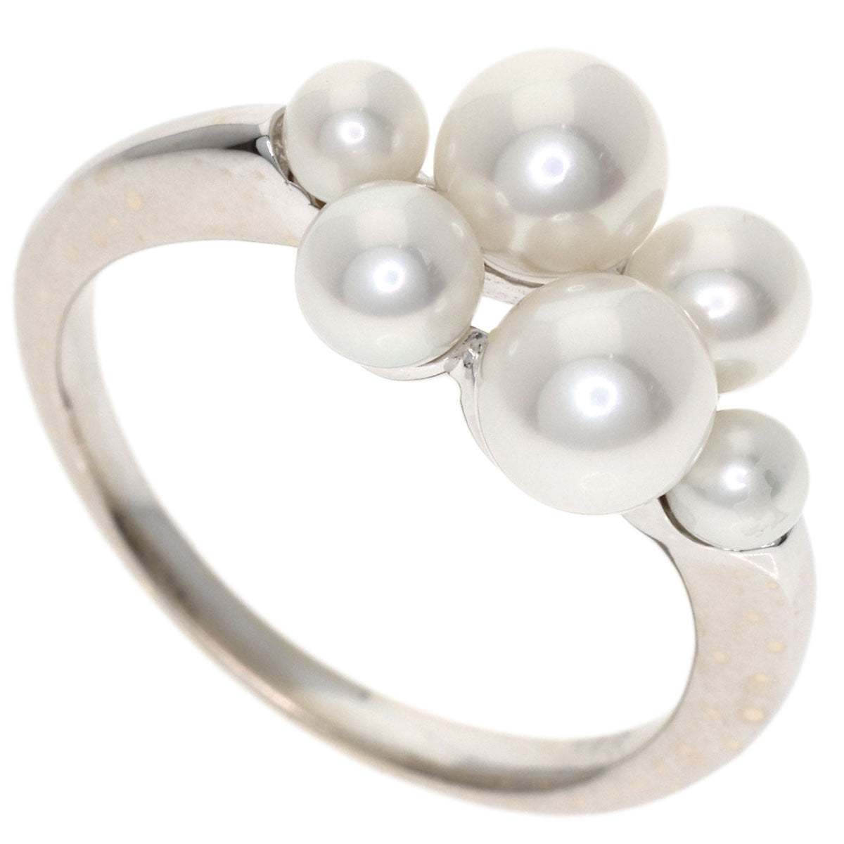 MIKIMOTO Perlita Mikimoto Pearl Pearl Ring K18 White Gold Ladies [Used]