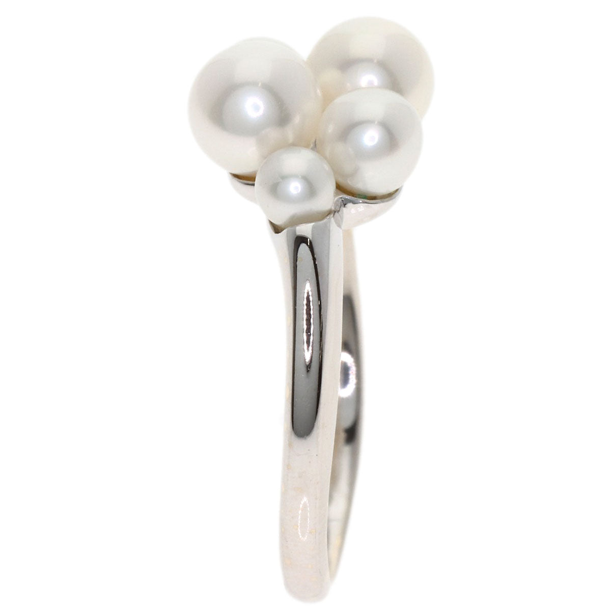 MIKIMOTO Perlita Mikimoto Pearl Pearl Ring K18 White Gold Ladies [Used]
