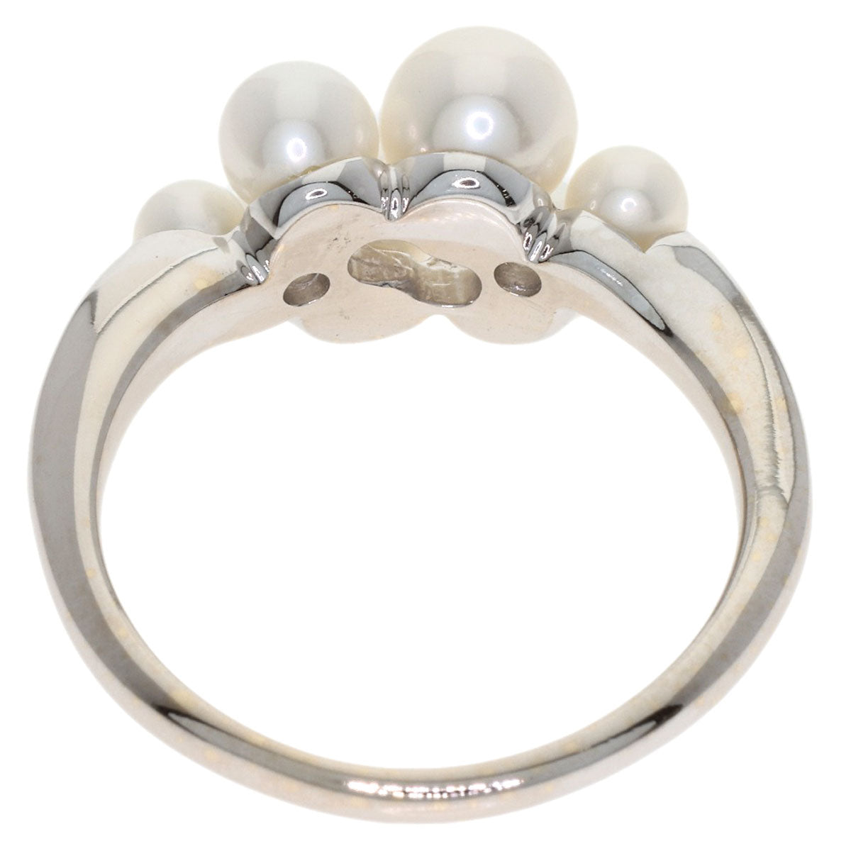 MIKIMOTO Perlita Mikimoto Pearl Pearl Ring K18 White Gold Ladies [Used]