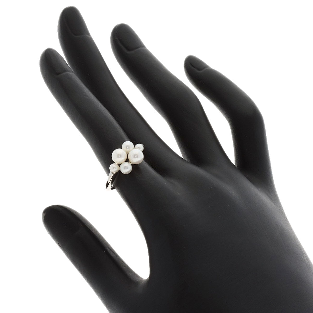 MIKIMOTO Perlita Mikimoto Pearl Pearl Ring K18 White Gold Ladies [Used]