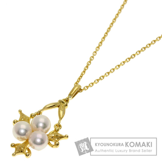 MIKIMOTO Akoya pearl Pearl Necklace K18 Yellow Gold Ladies [Used]