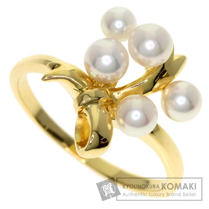 MIKIMOTO Pearl Pearl Ribbon Ring K18 Yellow Gold Ladies [Used]