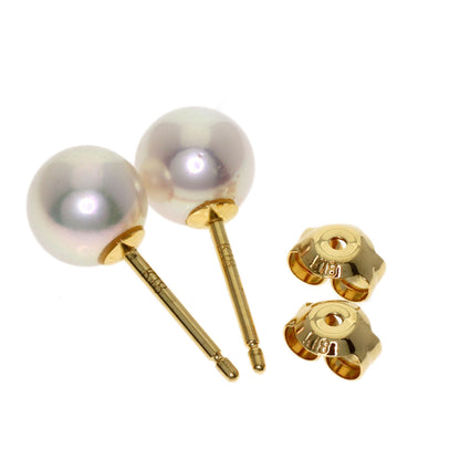 MIKIMOTO Pearl Pearl earring K18 Yellow Gold Ladies [Used]