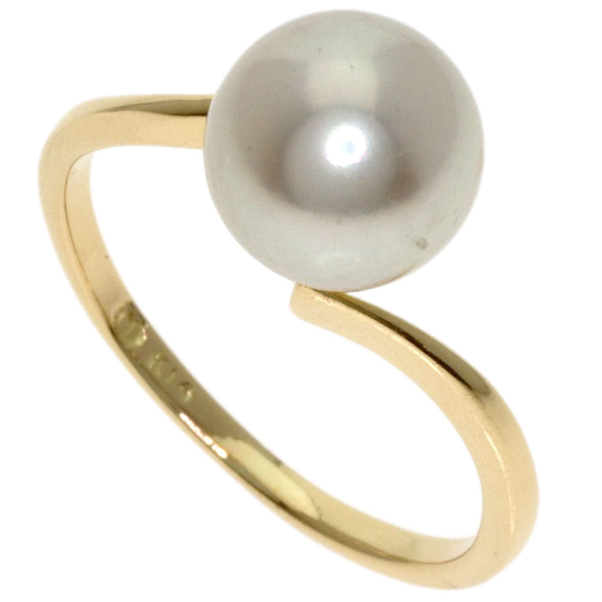 MIKIMOTO Pearl Pearl Ring K14 Yellow Gold Ladies [Used]
