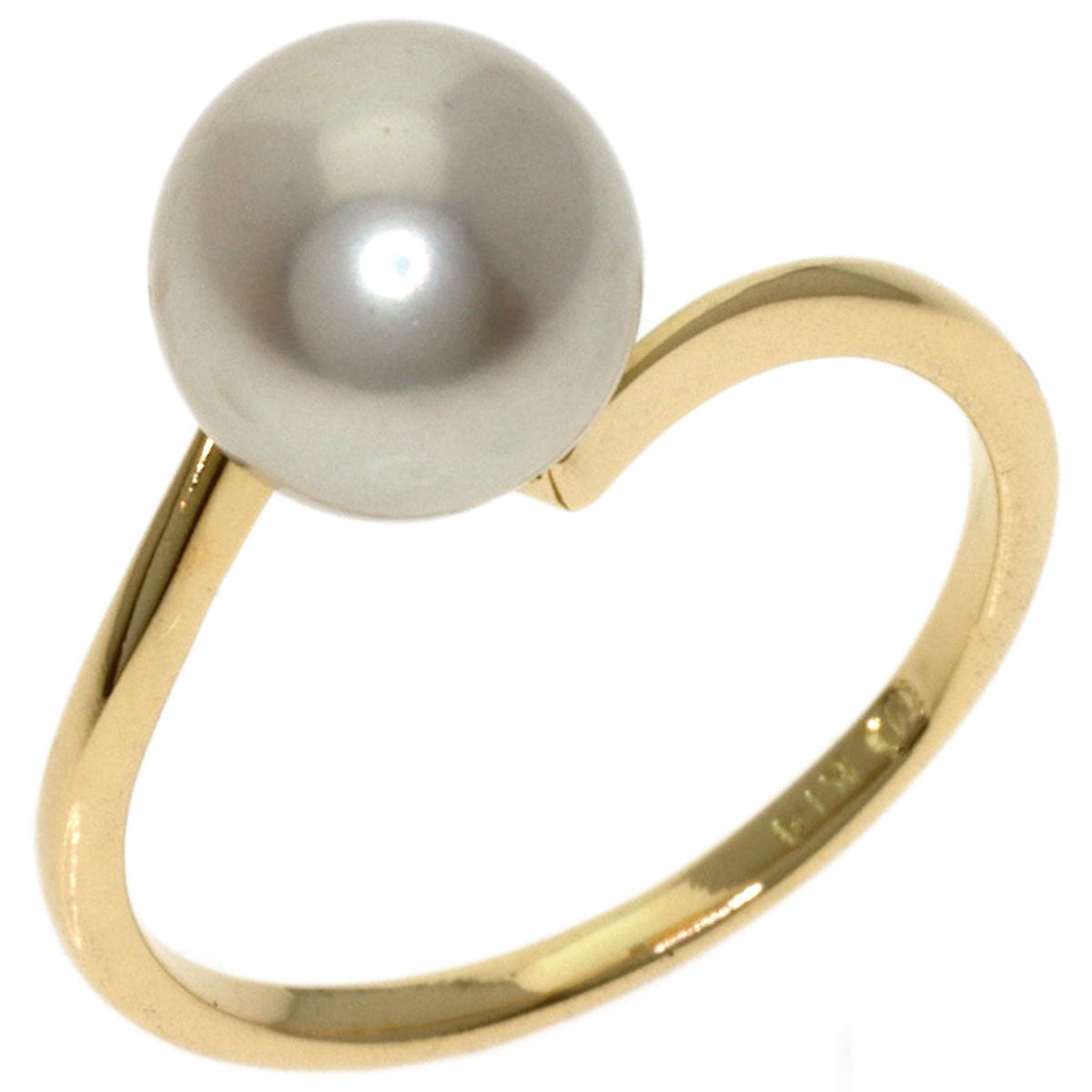 MIKIMOTO Pearl Pearl Ring K14 Yellow Gold Ladies [Used]