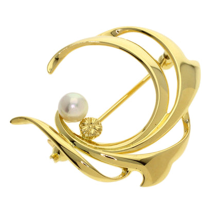 MIKIMOTO Pearl Pearl Brooch K18 Yellow Gold Ladies [Used]