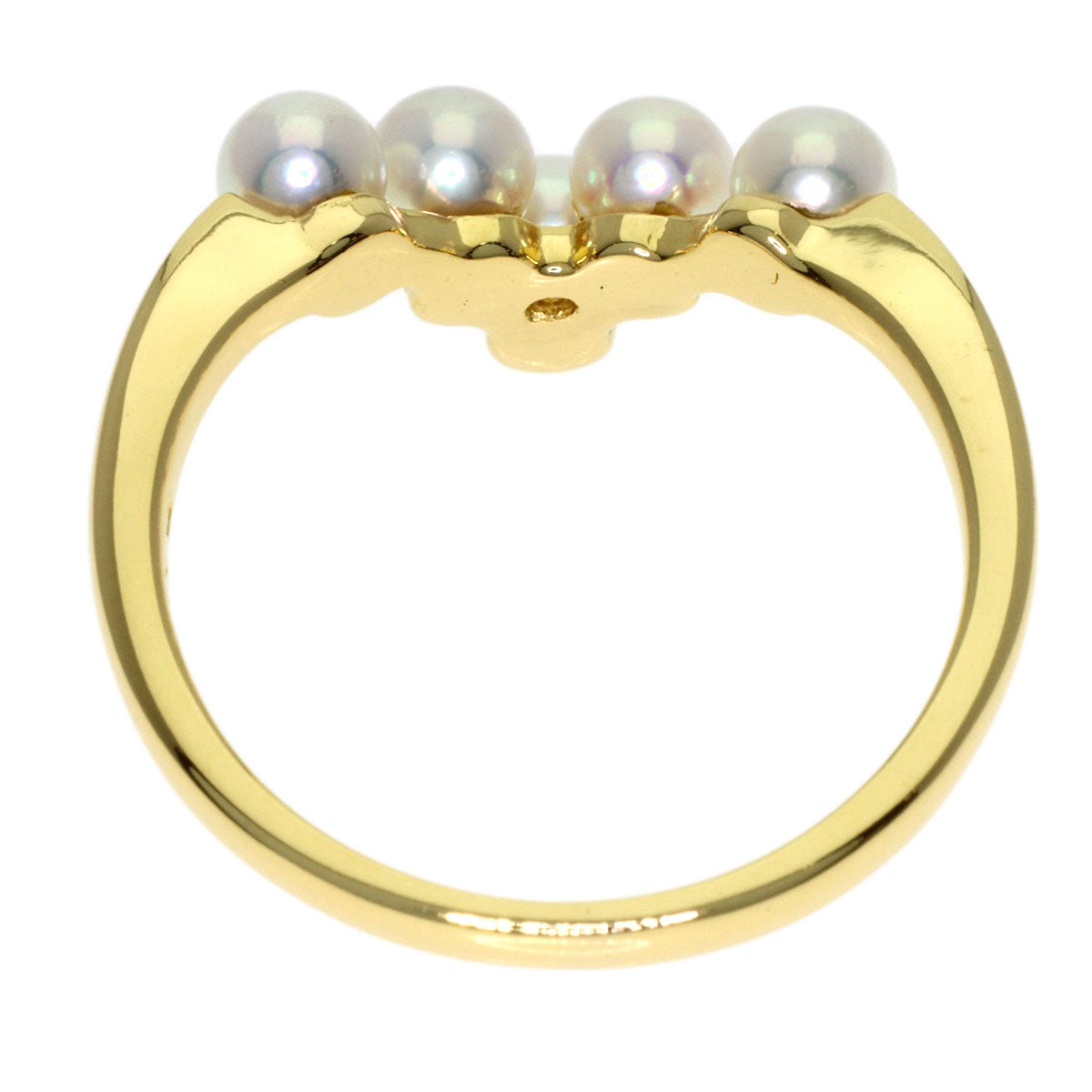 MIKIMOTO Baby pearl Pearl Ring K18 Yellow Gold Ladies [Used]