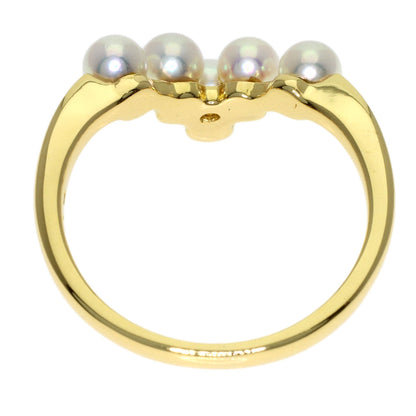 MIKIMOTO Baby pearl Pearl Ring K18 Yellow Gold Ladies [Used]