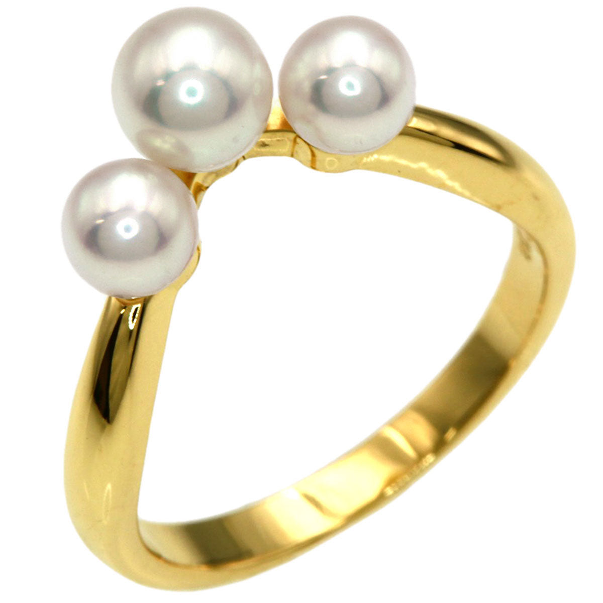 MIKIMOTO Pearl Pearl Ring K18 Yellow Gold Ladies [Used]