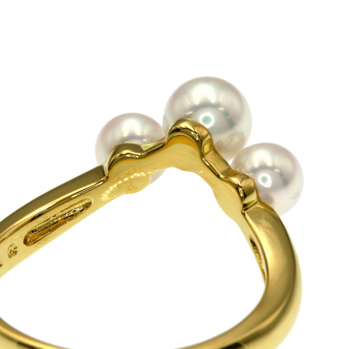 MIKIMOTO Pearl Pearl Ring K18 Yellow Gold Ladies [Used]