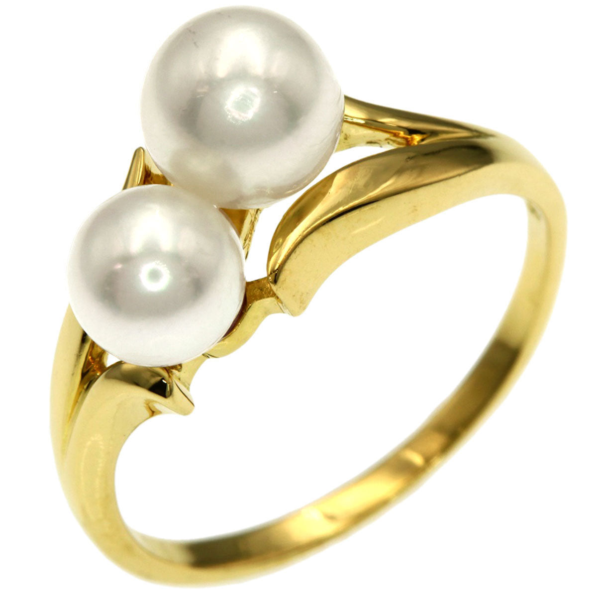 MIKIMOTO Pearl Pearl Ring K18 Yellow Gold Ladies [Used]