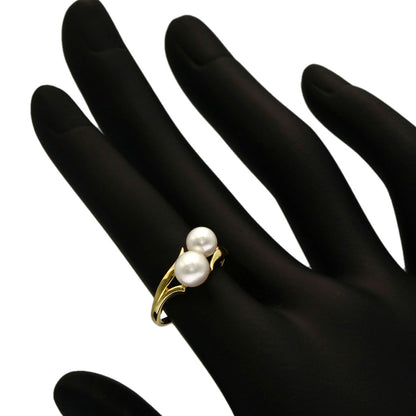 MIKIMOTO Pearl Pearl Ring K18 Yellow Gold Ladies [Used]