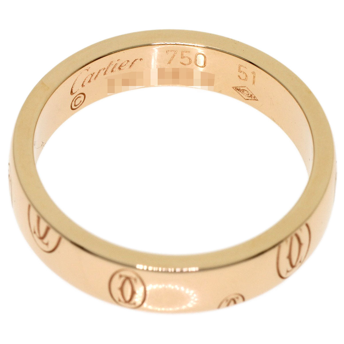 CARTIER Happy birthday # 51 Ring K18 Pink Gold Ladies [Used]