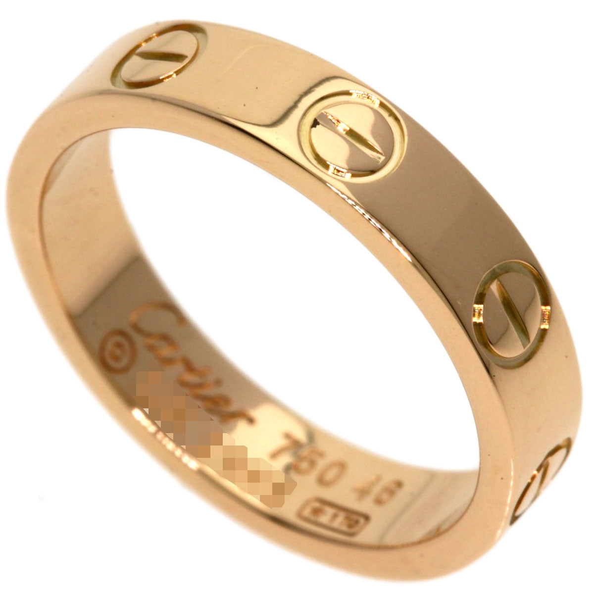 CARTIER love ring #46 Ring K18 Pink Gold Ladies [Used]