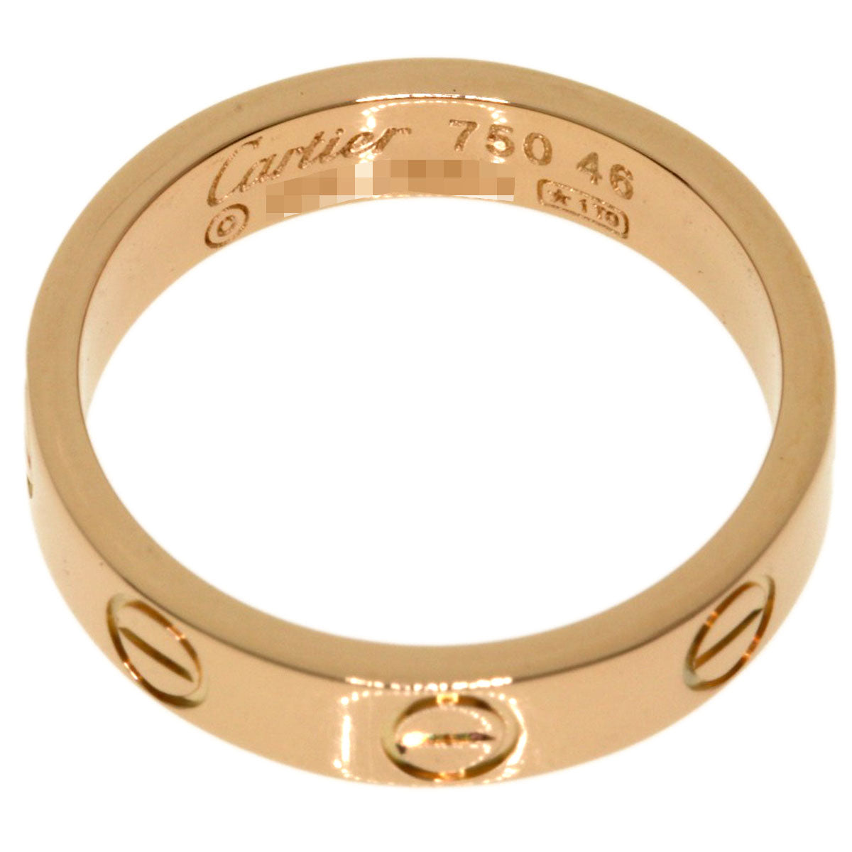 CARTIER love ring #46 Ring K18 Pink Gold Ladies [Used]