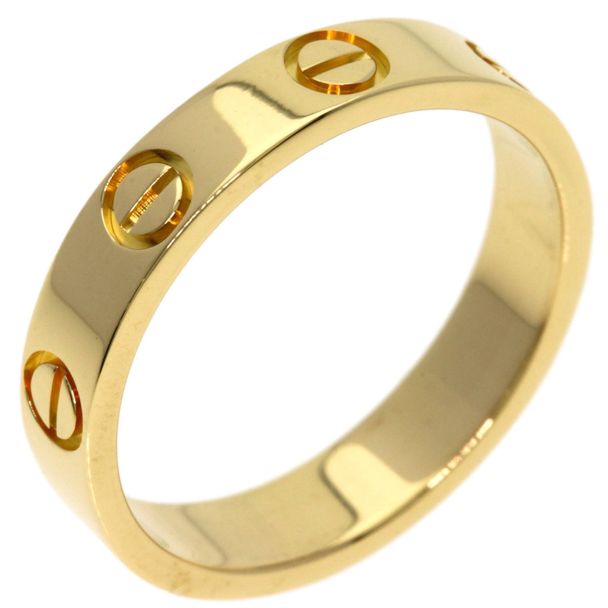 CARTIER mini love ring Ring K18 Yellow Gold Ladies [Used]