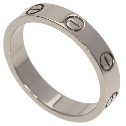 CARTIER mini love ring #51 Ring K18 White Gold Ladies [Used]