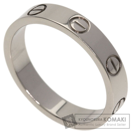 CARTIER mini love ring #51 Ring K18 White Gold Ladies [Used]