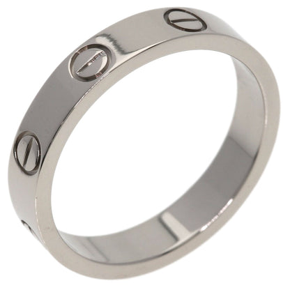 CARTIER mini love ring #51 Ring K18 White Gold Ladies [Used]