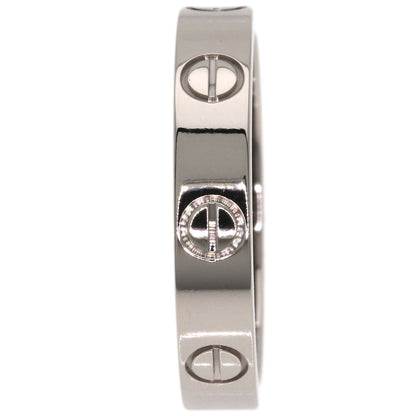 CARTIER mini love ring #51 Ring K18 White Gold Ladies [Used]